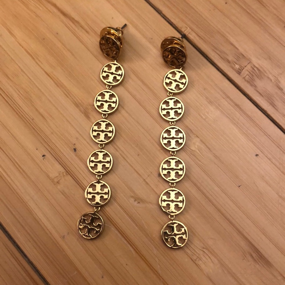 Tory Burch Gold Logo Earrings